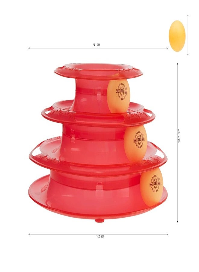 KittuPet لعبة KittuPet التفاعلية ثلاثية الطبقات للقطط والقطط الصغيرة | مسارات قابلة للفصل | حصائر مانعة للانزلاق | كرات زاهية الألوان | متعددة الألوان - Image 3